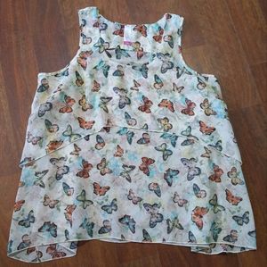 Flowy Sleeveless Butterfly Top